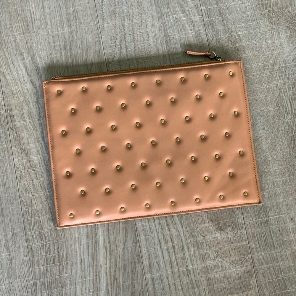 AVEC LES FILLES Clutch Bag Zipper Pouch Studs